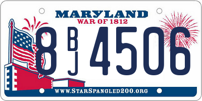 MD license plate 8BJ4506