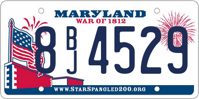 MD license plate 8BJ4529