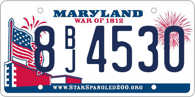 MD license plate 8BJ4530