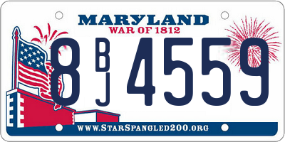 MD license plate 8BJ4559