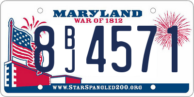 MD license plate 8BJ4571