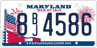 MD license plate 8BJ4586