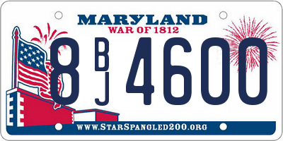 MD license plate 8BJ4600