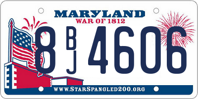 MD license plate 8BJ4606