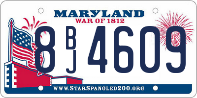 MD license plate 8BJ4609