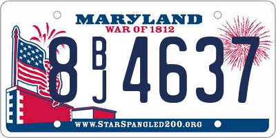 MD license plate 8BJ4637