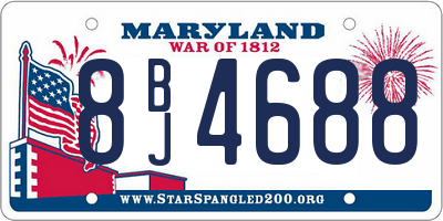 MD license plate 8BJ4688