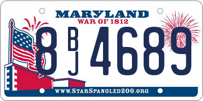 MD license plate 8BJ4689