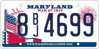 MD license plate 8BJ4699