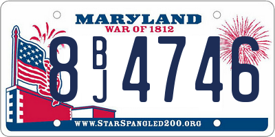 MD license plate 8BJ4746