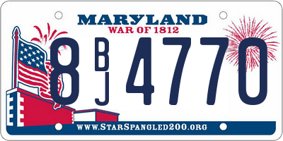 MD license plate 8BJ4770