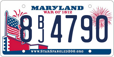 MD license plate 8BJ4790