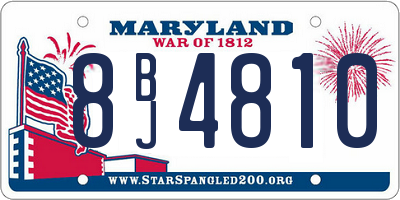 MD license plate 8BJ4810