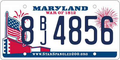 MD license plate 8BJ4856
