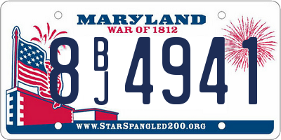 MD license plate 8BJ4941