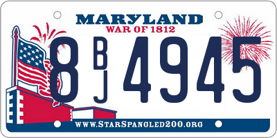 MD license plate 8BJ4945