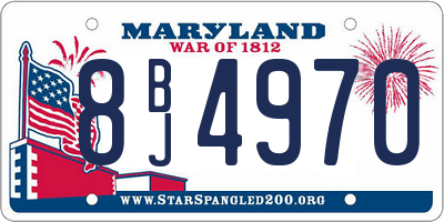 MD license plate 8BJ4970