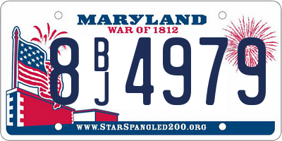 MD license plate 8BJ4979