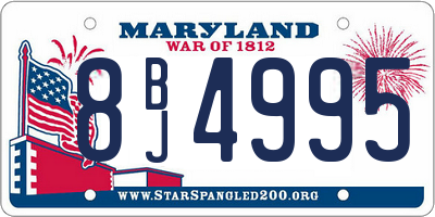 MD license plate 8BJ4995