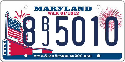 MD license plate 8BJ5010