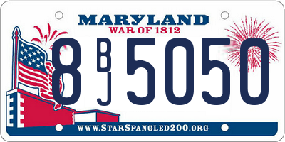 MD license plate 8BJ5050