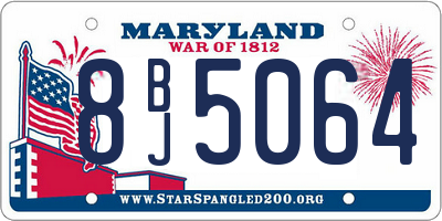 MD license plate 8BJ5064