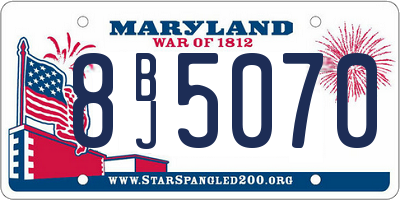 MD license plate 8BJ5070
