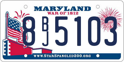 MD license plate 8BJ5103
