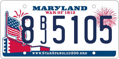 MD license plate 8BJ5105