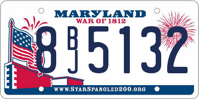 MD license plate 8BJ5132