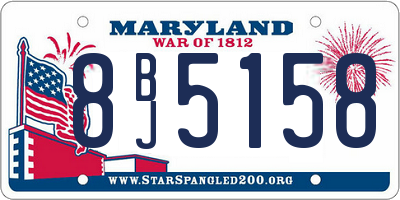 MD license plate 8BJ5158
