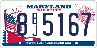 MD license plate 8BJ5167