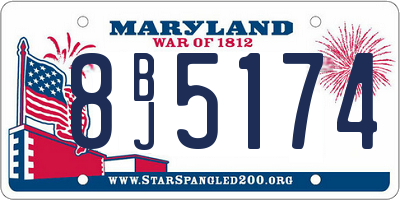 MD license plate 8BJ5174