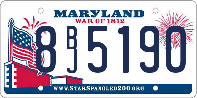 MD license plate 8BJ5190