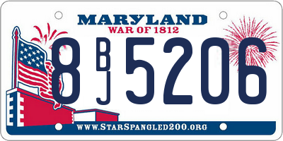 MD license plate 8BJ5206