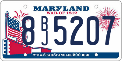 MD license plate 8BJ5207
