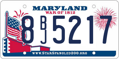 MD license plate 8BJ5217