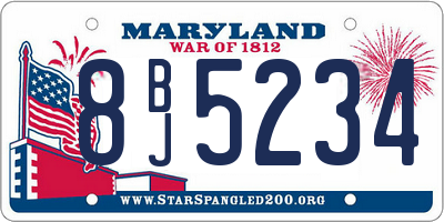 MD license plate 8BJ5234