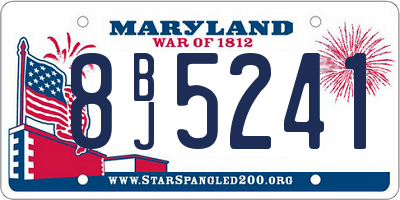 MD license plate 8BJ5241
