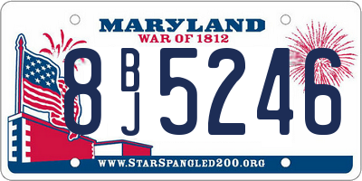 MD license plate 8BJ5246