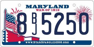MD license plate 8BJ5250
