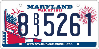 MD license plate 8BJ5261