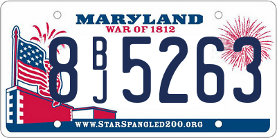 MD license plate 8BJ5263