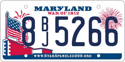 MD license plate 8BJ5266