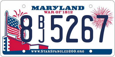 MD license plate 8BJ5267