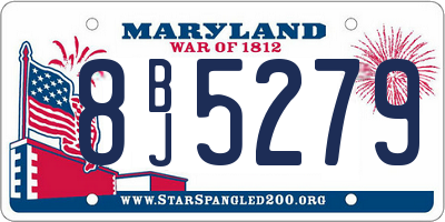MD license plate 8BJ5279