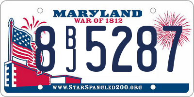 MD license plate 8BJ5287