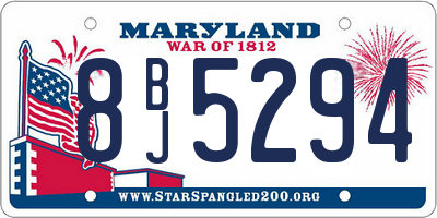 MD license plate 8BJ5294
