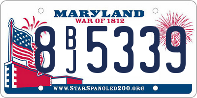 MD license plate 8BJ5339