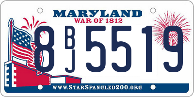 MD license plate 8BJ5519